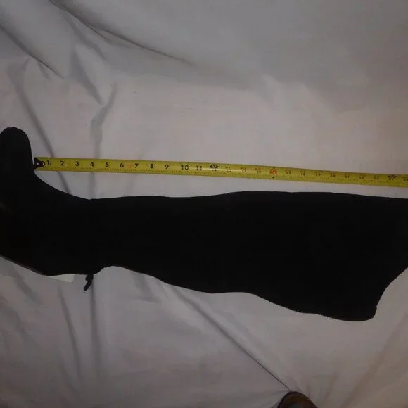 SOLD UGG Fiorentina Made In Italy Suede Thigh High Cuffable Wedge Heel Boots NIB - Picture 9 of 16